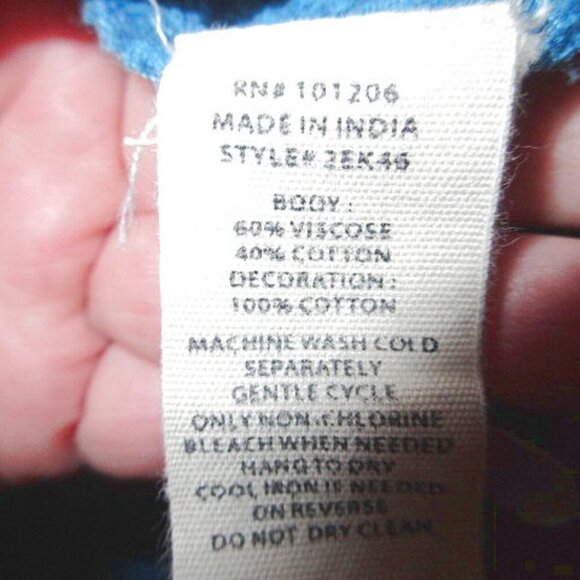 Soft Surroundings Turkish Tile Nightingale Cardigan Size M Embroidered Eyelet - Picture 12 of 12